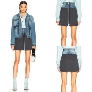 NWOT Maison Margiela denim & knit zip fron…